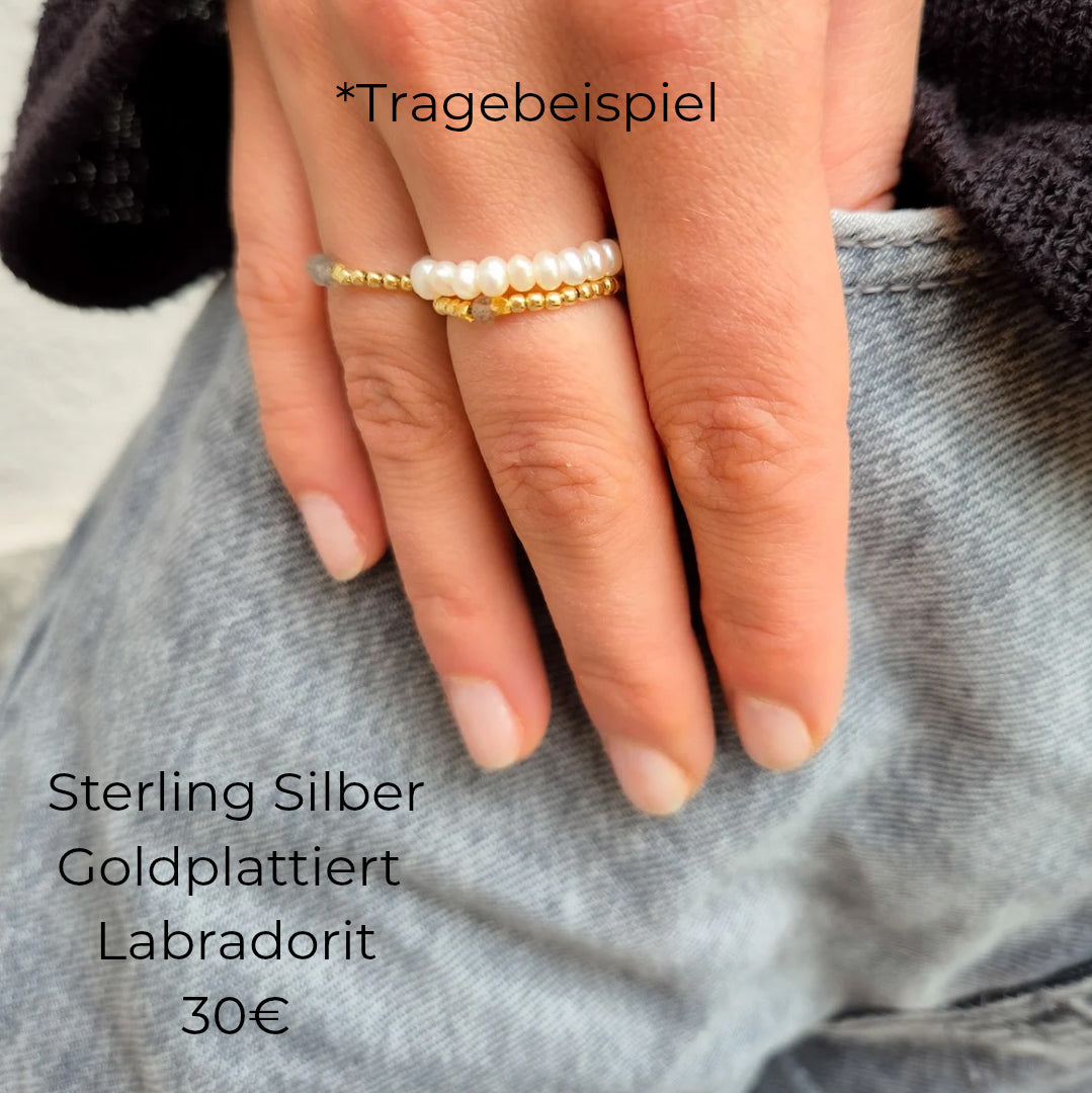Ring mit Labradorit Steinen